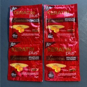 4x Keratin Plus Brazilian Hair Treatment Sachets (20g each)